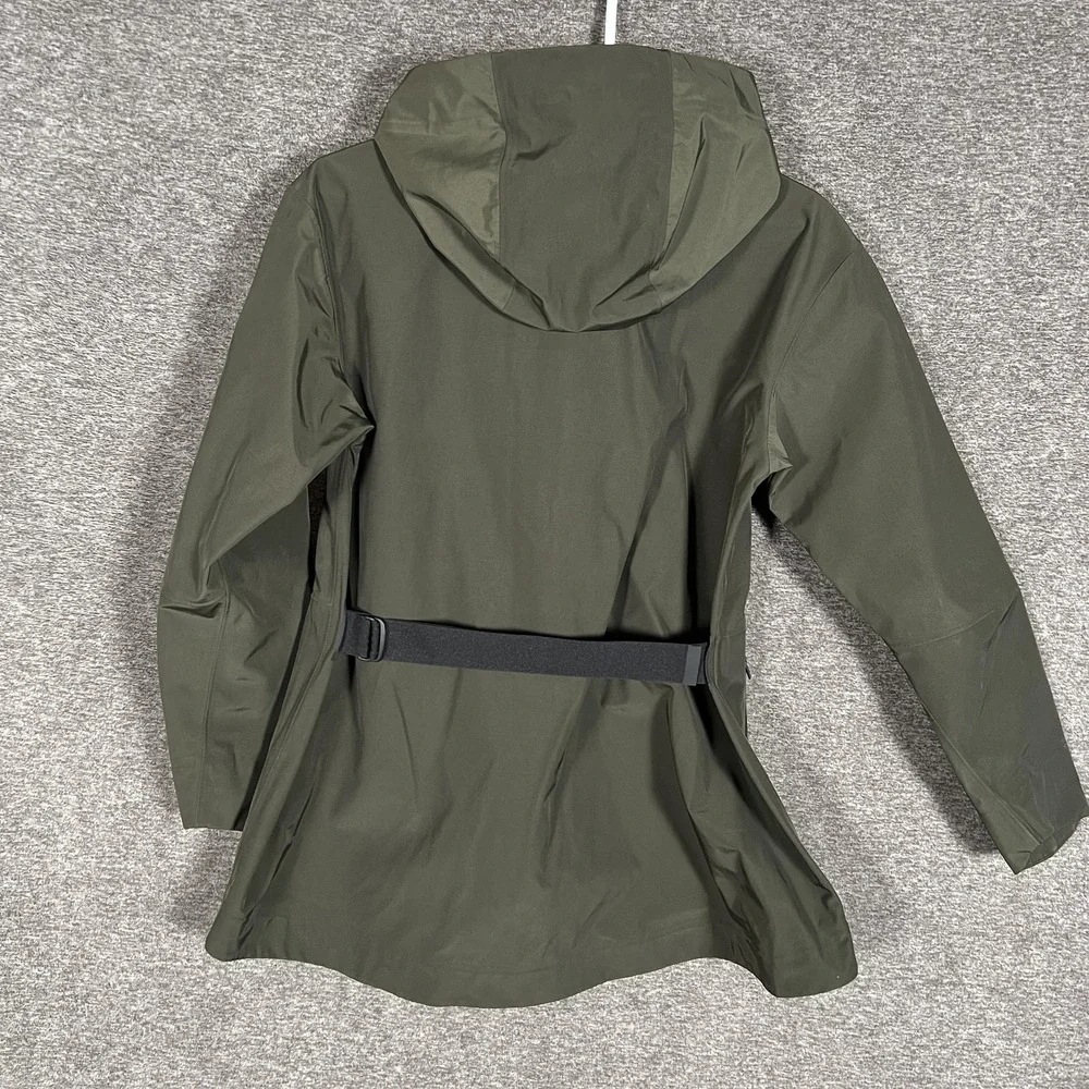 Nike Jacket Womens Small Green Hooded Rain Running Zip‎ Windbreaker 883490-355